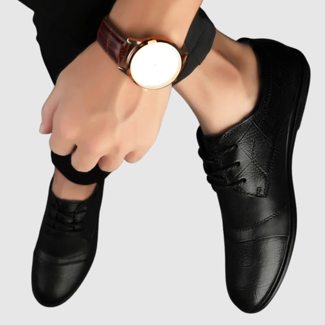 Erik – Klasiski vīriešu ādas kurpes ar auklēm