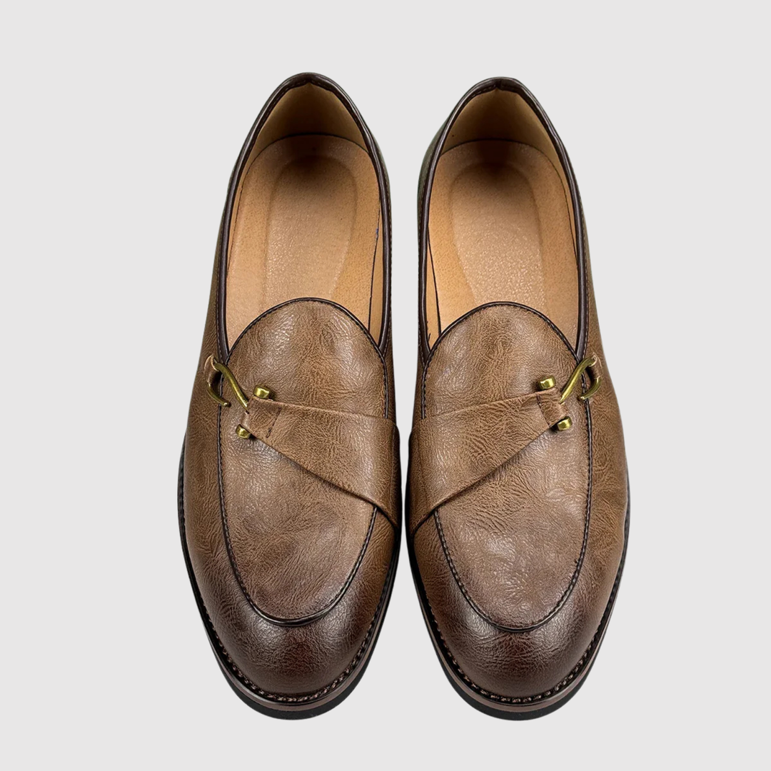 Emil – Eleganti loafers ādas ar pūkām