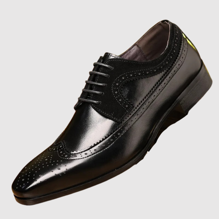 Viliams – Klasiskas biznesa kurpes no ādas ar brogu detaļām