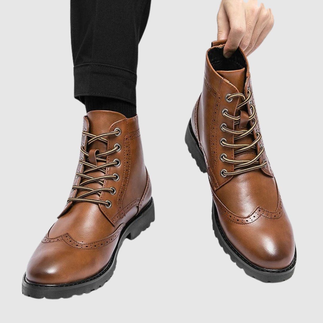 Aleksandrs – Klasiskie ādas zābaki ar šņorēm