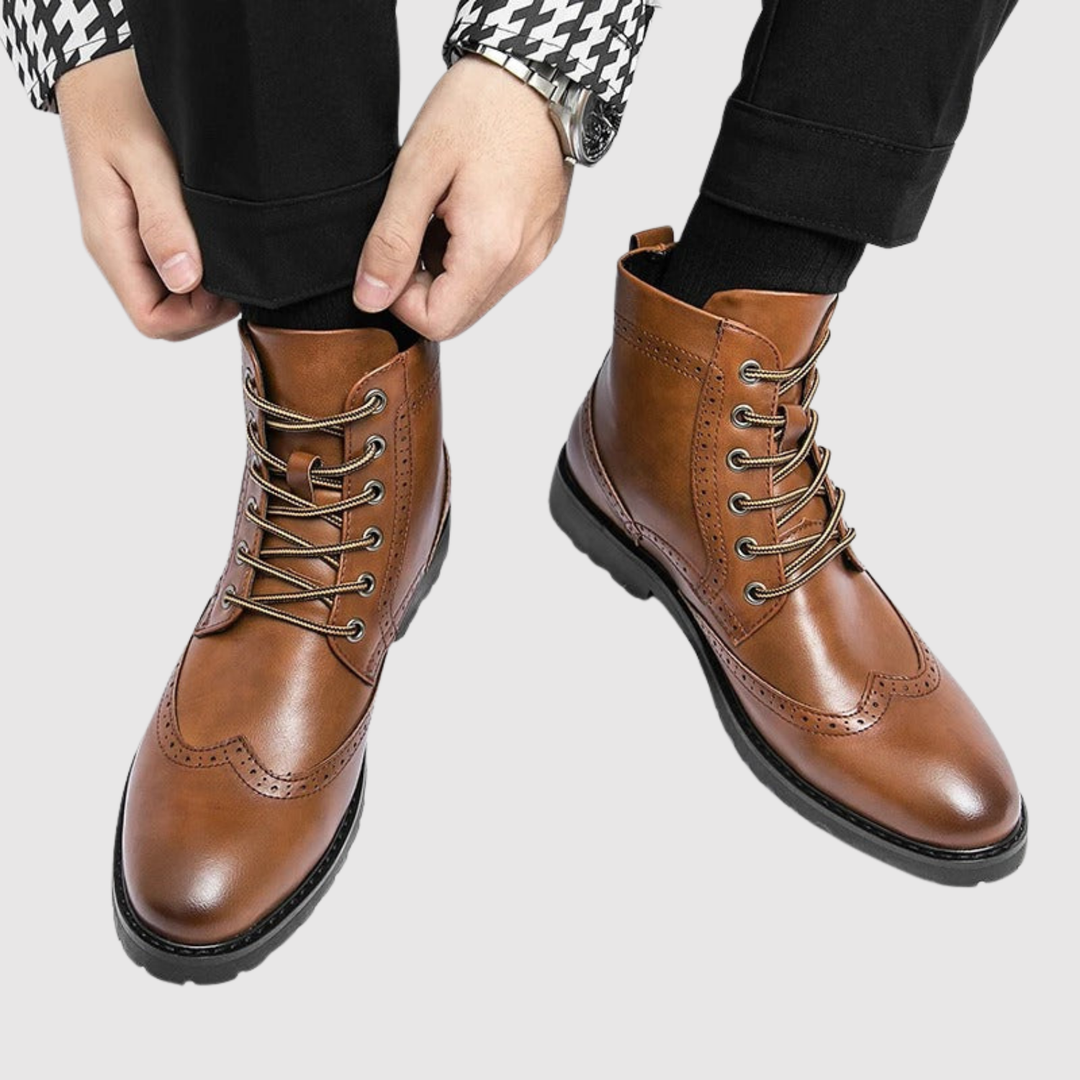 Aleksandrs – Klasiskie ādas zābaki ar šņorēm