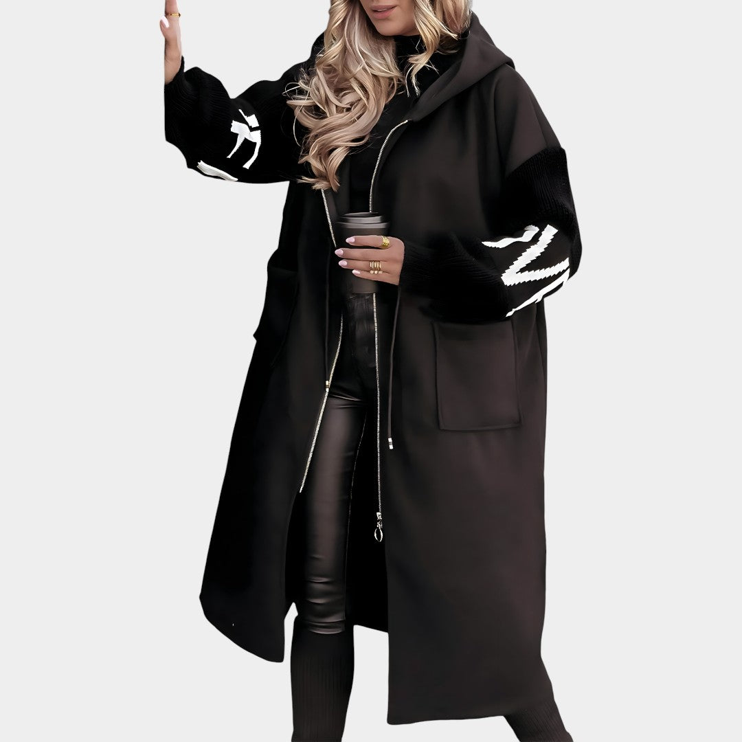 Tereza - Labi pieguļošs ziemas mētelis ar kapuci