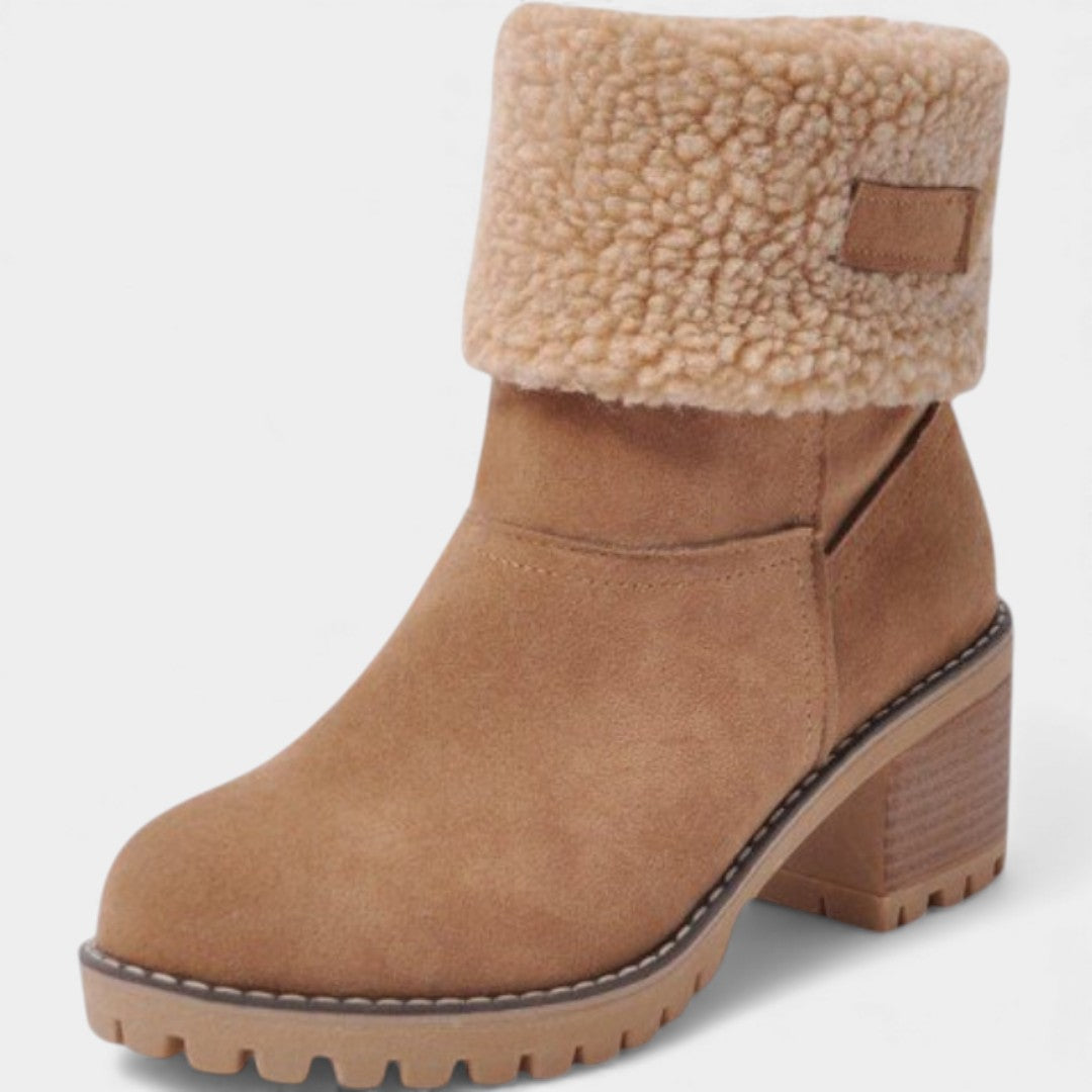 Elza | Ērtas Ziemas Zābaki ar Salocītu Malu