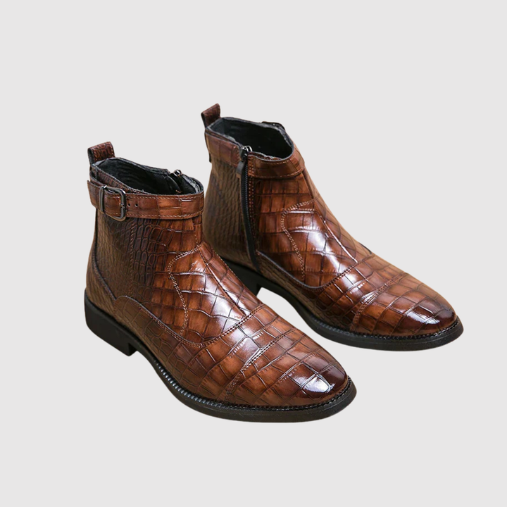 Henrik – Kroko Ādas Zābaki ar Ekskluzīvu Tekstūru