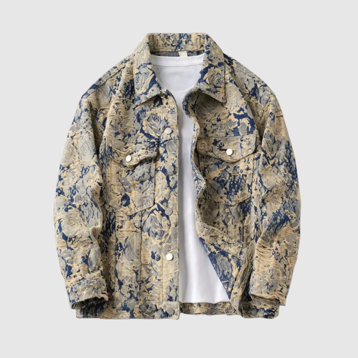 Søren – Džakarda jaka ar brīvu piegriezumu un tekstūras detaļām