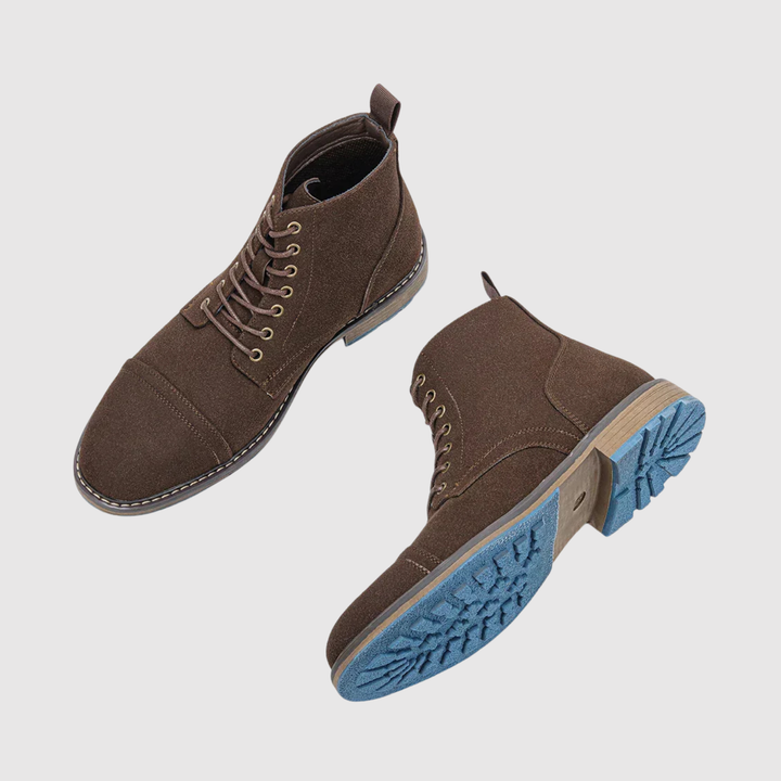 Henrik – Ādas zābaki Brūnā Elegancē un Zīda Apdarē