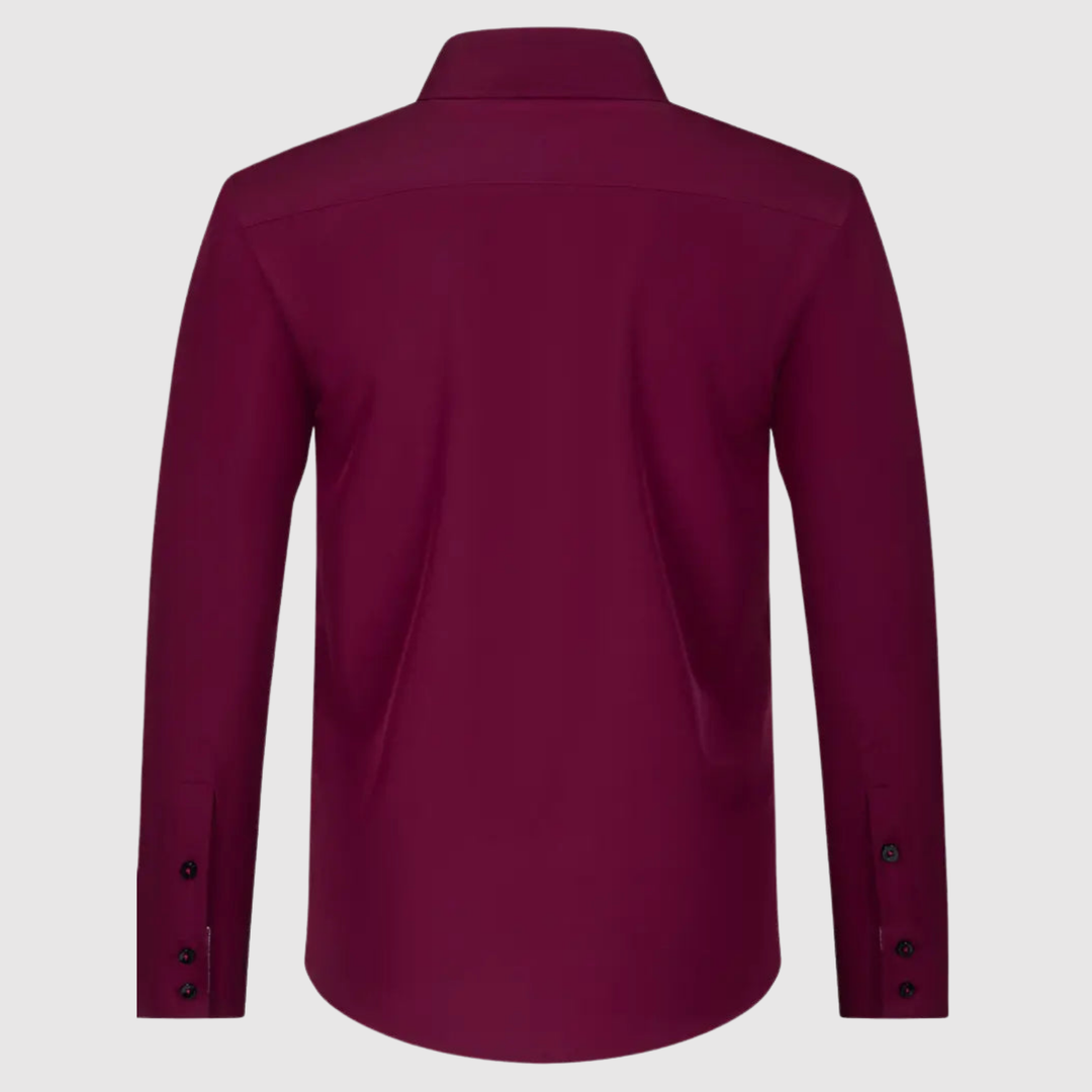 Emil - Garās piedurknes krekls ar dubultajiem pogām