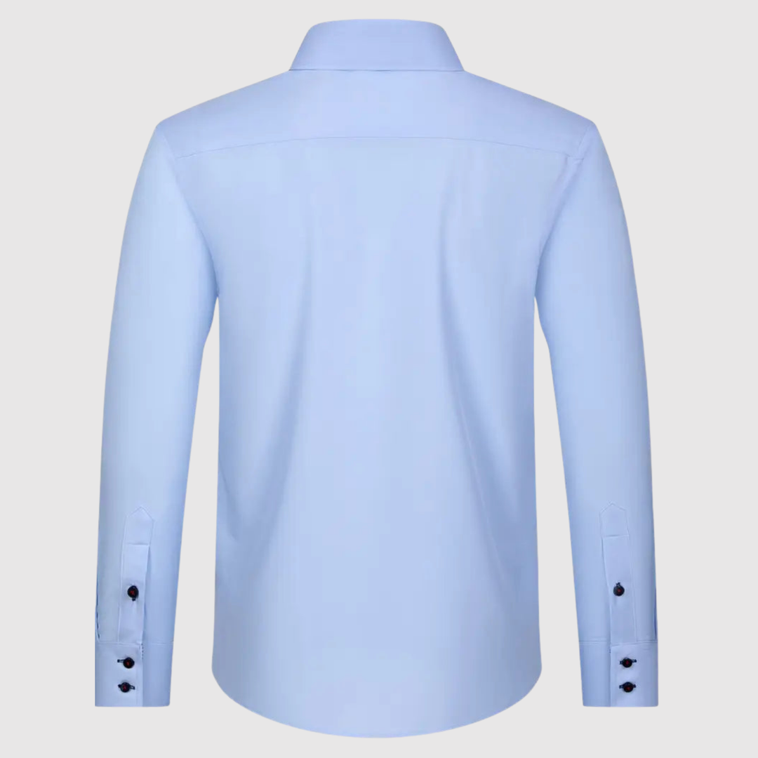 Emil - Garās piedurknes krekls ar dubultajiem pogām