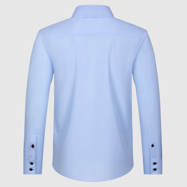 Emil - Garās piedurknes krekls ar dubultajiem pogām