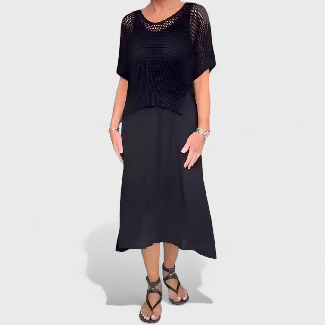 Klaudija - Vasaras kleita ar adītu augšu