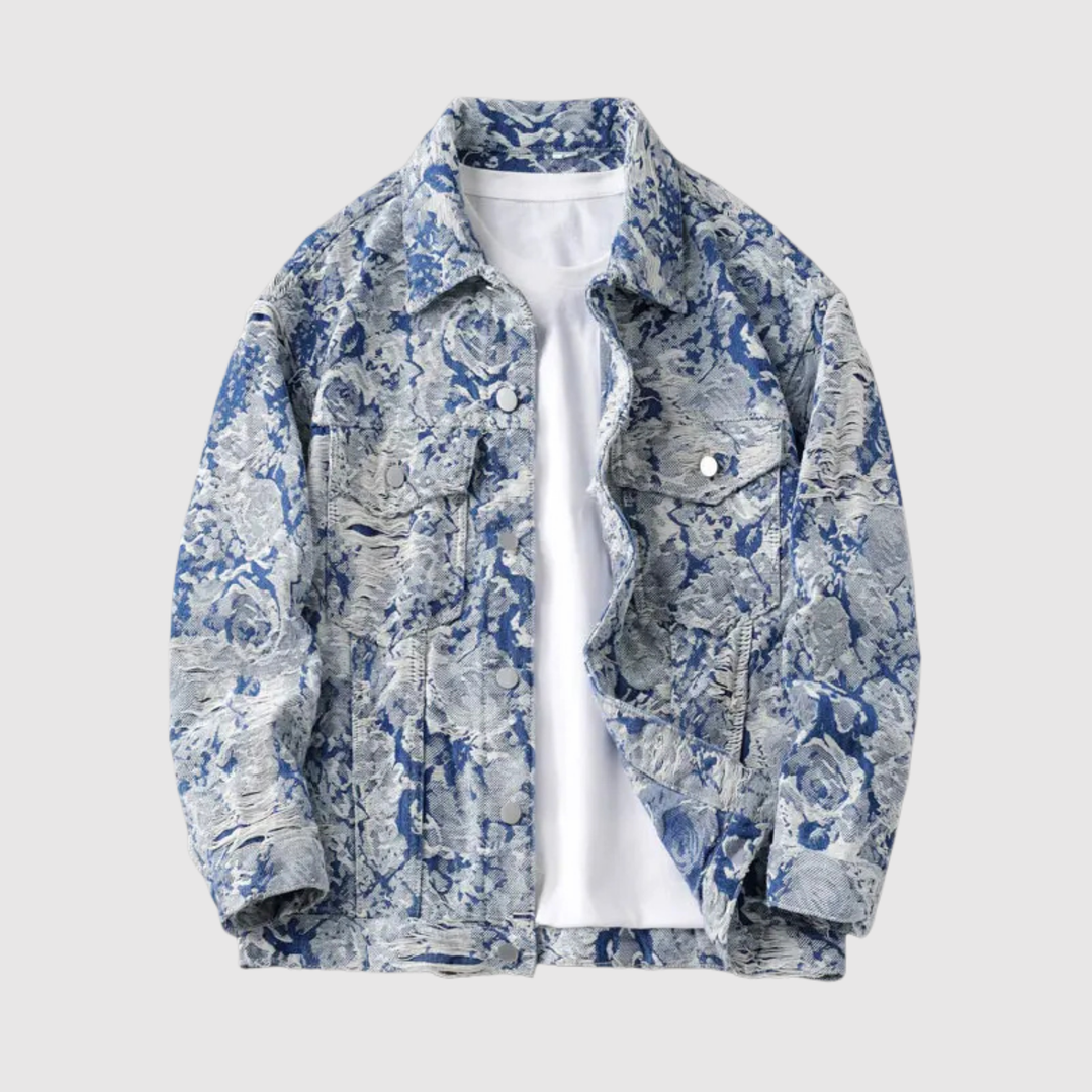 Søren – Džakarda jaka ar brīvu piegriezumu un tekstūras detaļām