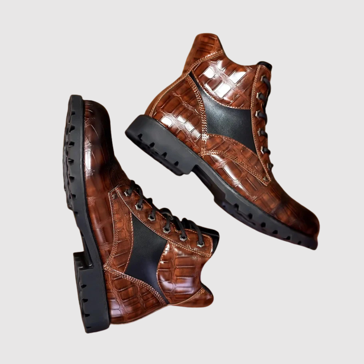 Henrik – Izturīgas ādas zābaki ar reljefu