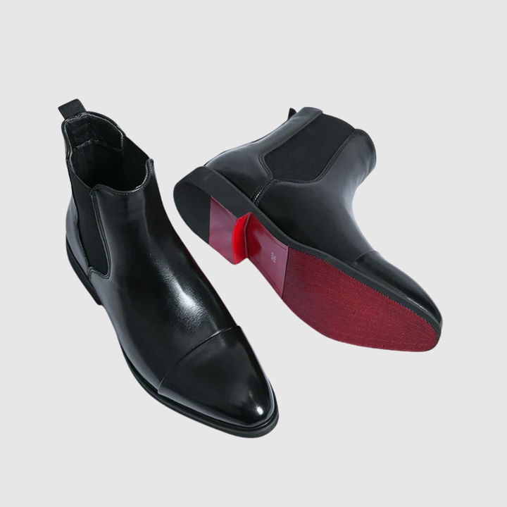 Henrik – Chelsea ādas kurpes ar sarkano zoli