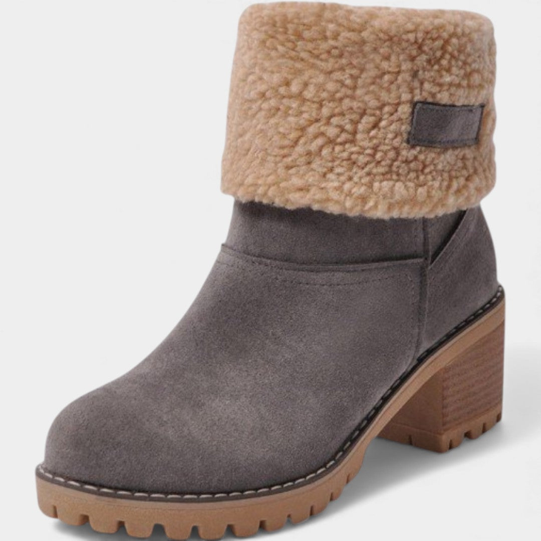 Elza | Ērtas Ziemas Zābaki ar Salocītu Malu