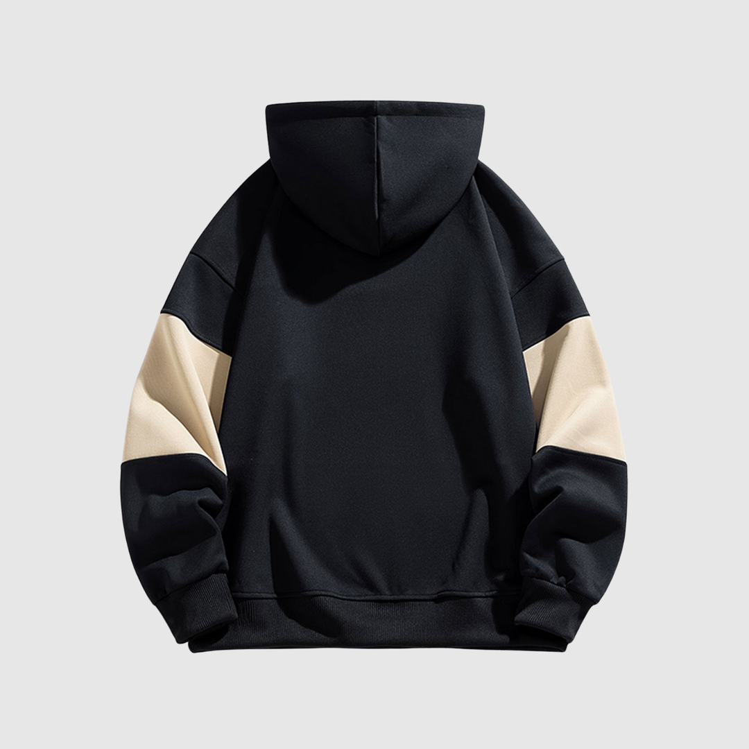 Klaus – Hoodie ar platām kontrastējošām svītrām