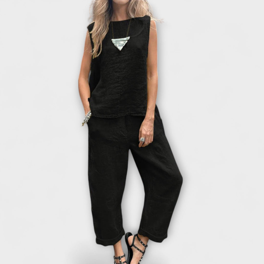 Džennifera - Brīvs kokvilnas-lina apģērbs