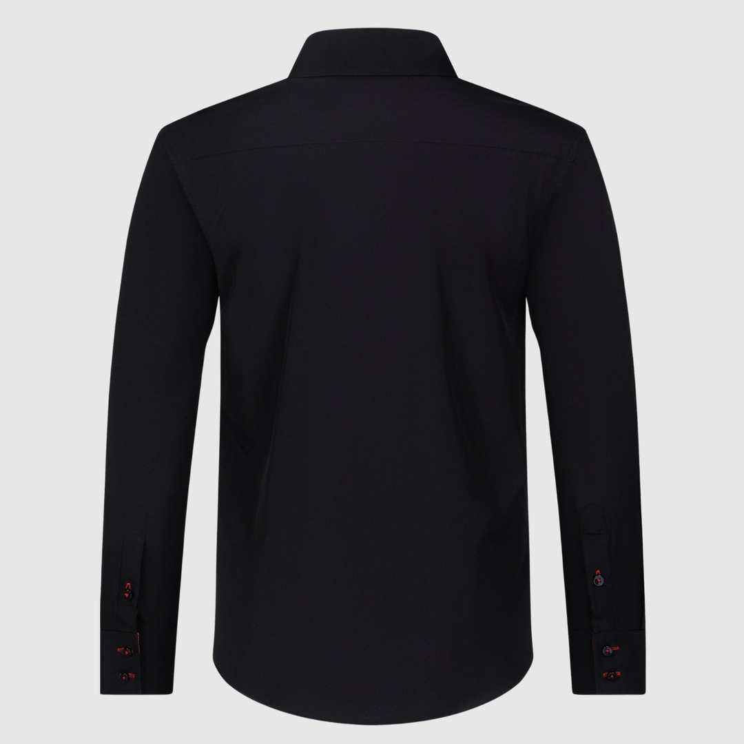 Emil - Garās piedurknes krekls ar dubultajiem pogām