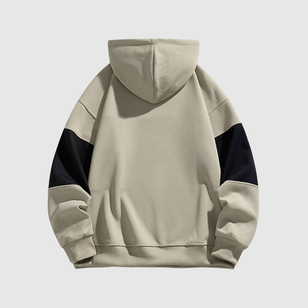 Klaus – Hoodie ar platām kontrastējošām svītrām