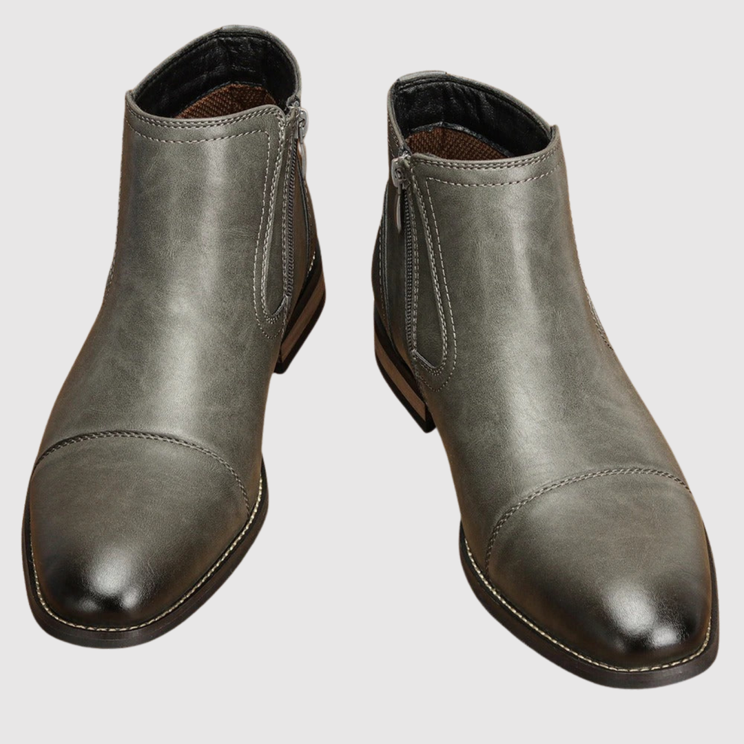 Henrik – Šaurs ādas zābaki ar rāvējslēdzēju