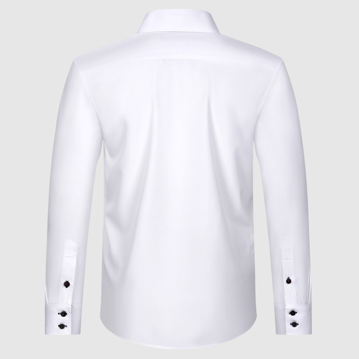 Emil - Garās piedurknes krekls ar dubultajiem pogām