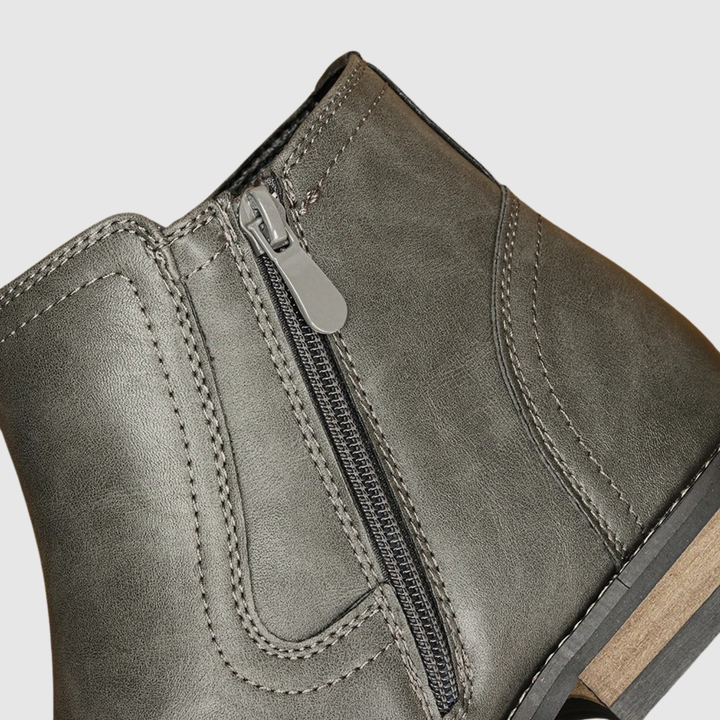 Henrik – Šaurs ādas zābaki ar rāvējslēdzēju