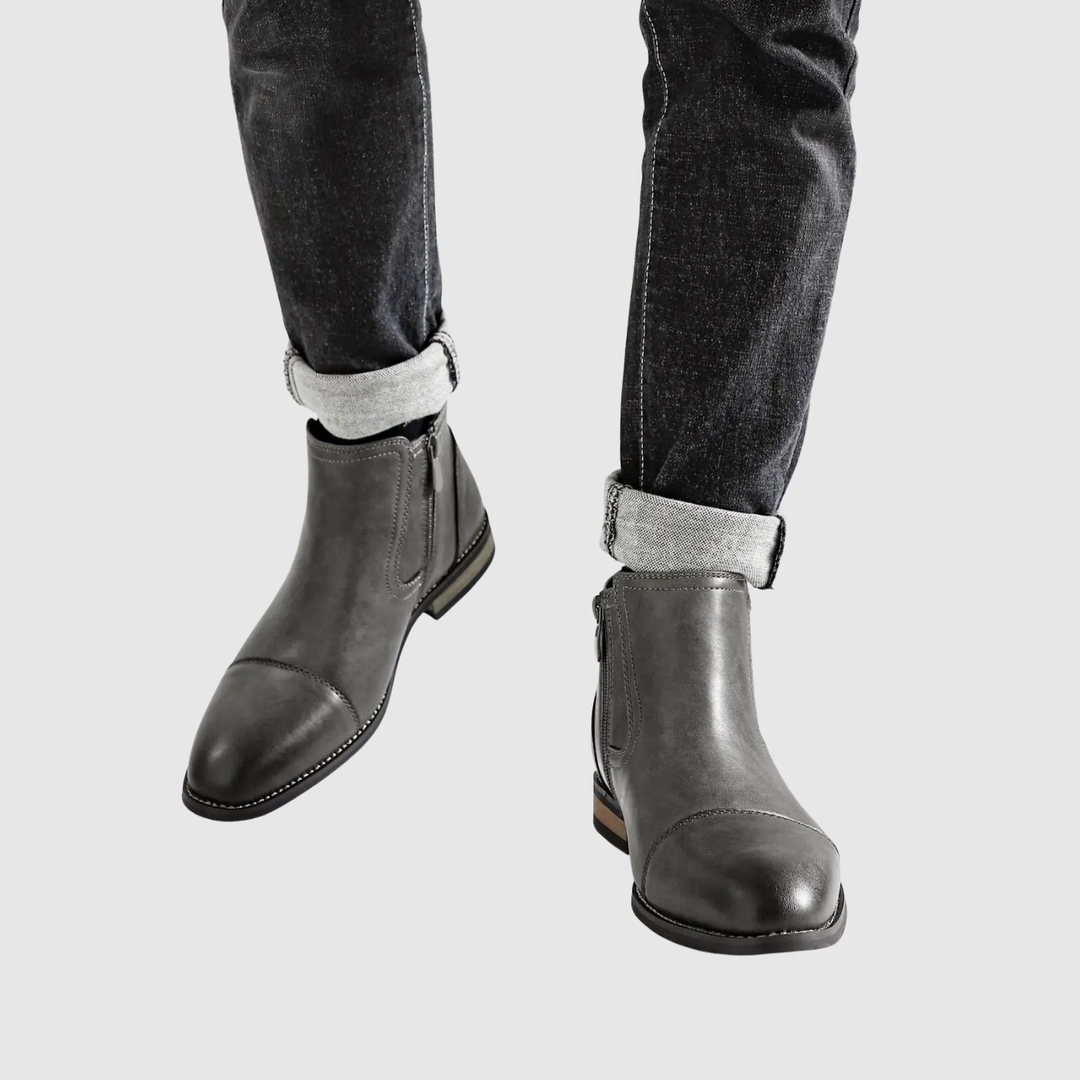 Henrik – Šaurs ādas zābaki ar rāvējslēdzēju