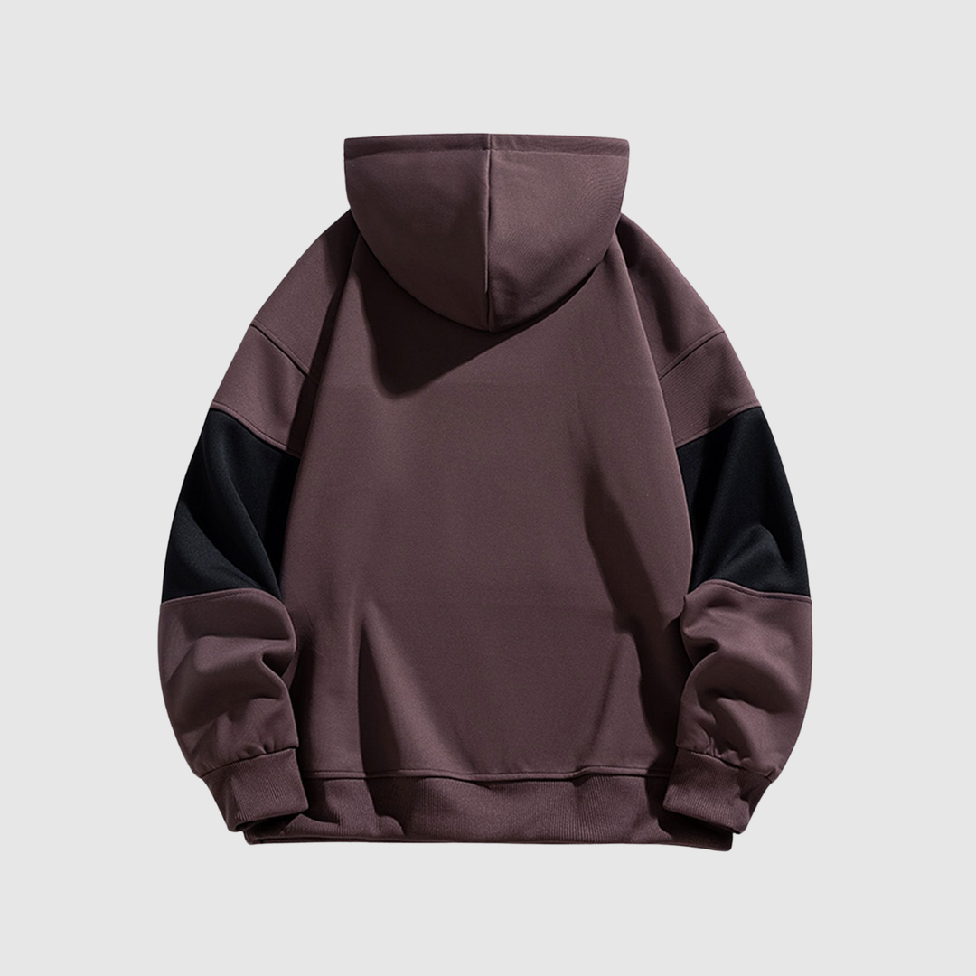 Klaus – Hoodie ar platām kontrastējošām svītrām