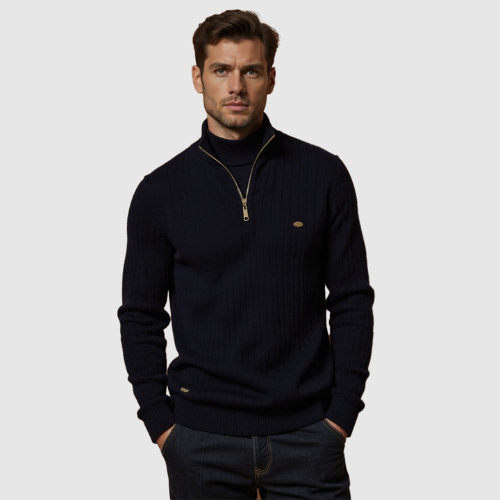 Klaus – Pus-zip ribu adījuma džemperis