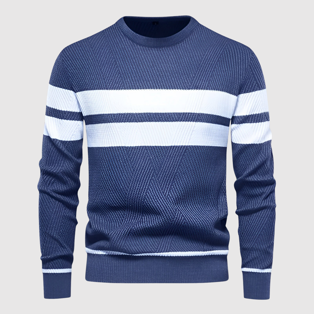 Klaus – Adīta džemperis ar kontrastējošām svītrām