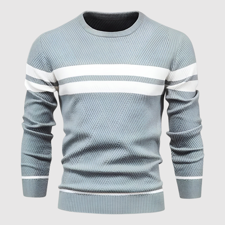 Klaus – Adīta džemperis ar kontrastējošām svītrām