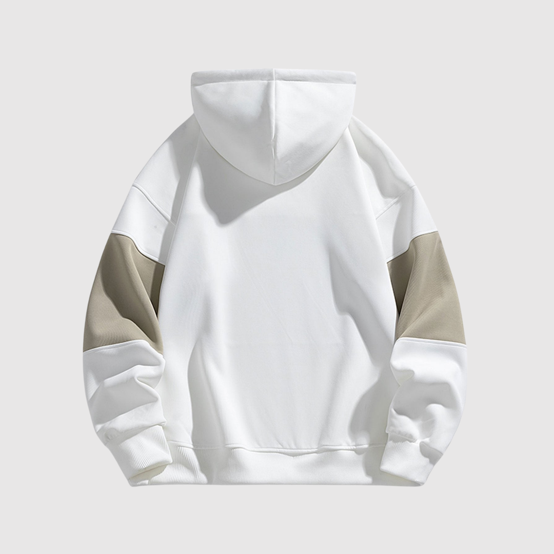 Klaus – Hoodie ar platām kontrastējošām svītrām