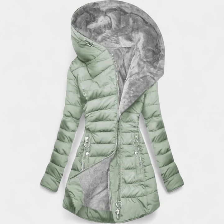 Elza – Kažokādas oderēts dūnu mētelis