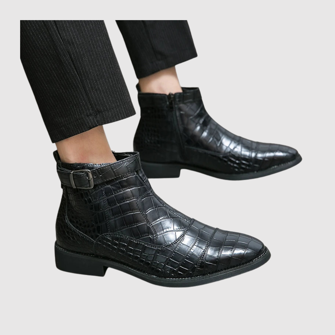 Henrik – Kroko Ādas Zābaki ar Ekskluzīvu Tekstūru