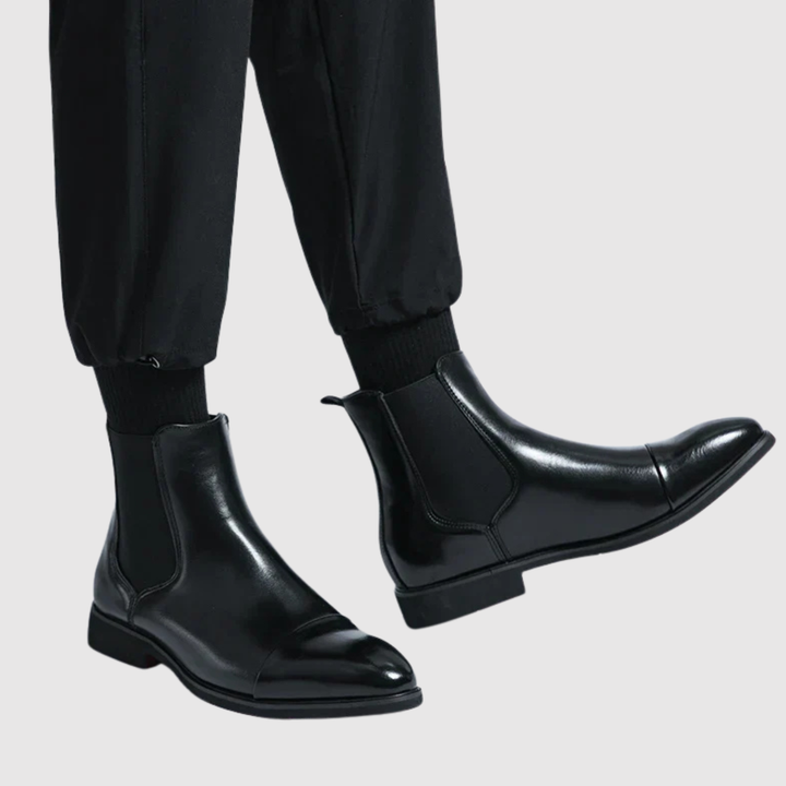 Henrik – Chelsea ādas kurpes ar sarkano zoli