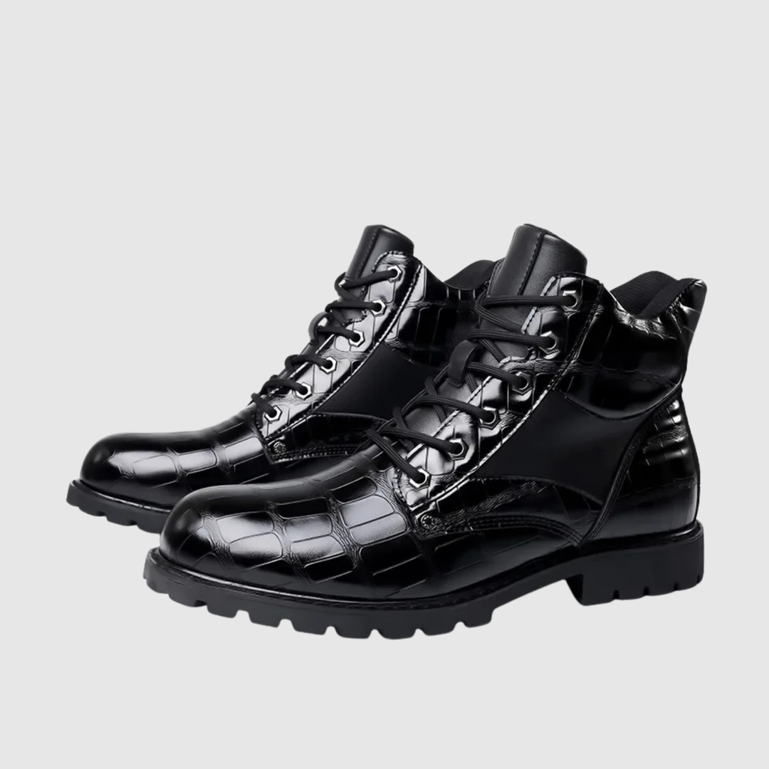 Henrik – Izturīgas ādas zābaki ar reljefu