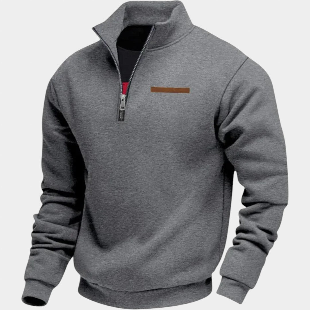 Edgars — pusrāvējslēdzēja džemperis