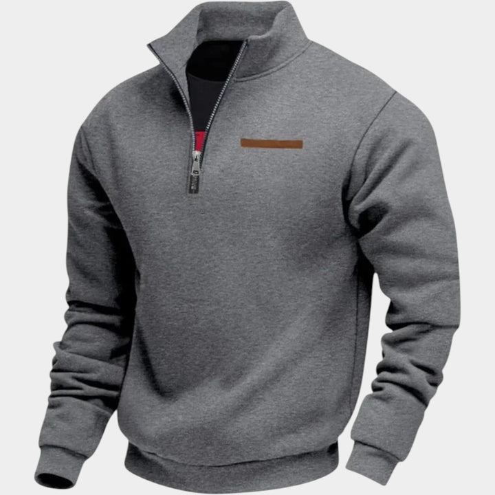 Edgars — pusrāvējslēdzēja džemperis