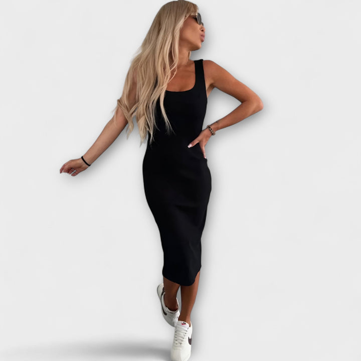 Manon - Komfortabla Midi Kleita & Kardigāns