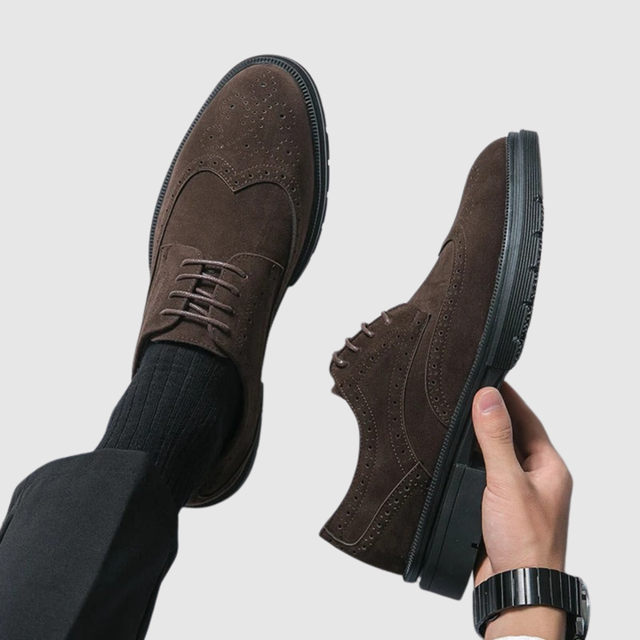 Mikkel – Klasiskas zamša vīriešu kurpes ar modernas zoles