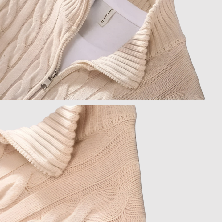 Klaus – Adīts kabelpuloveris ar V-veida kaklu