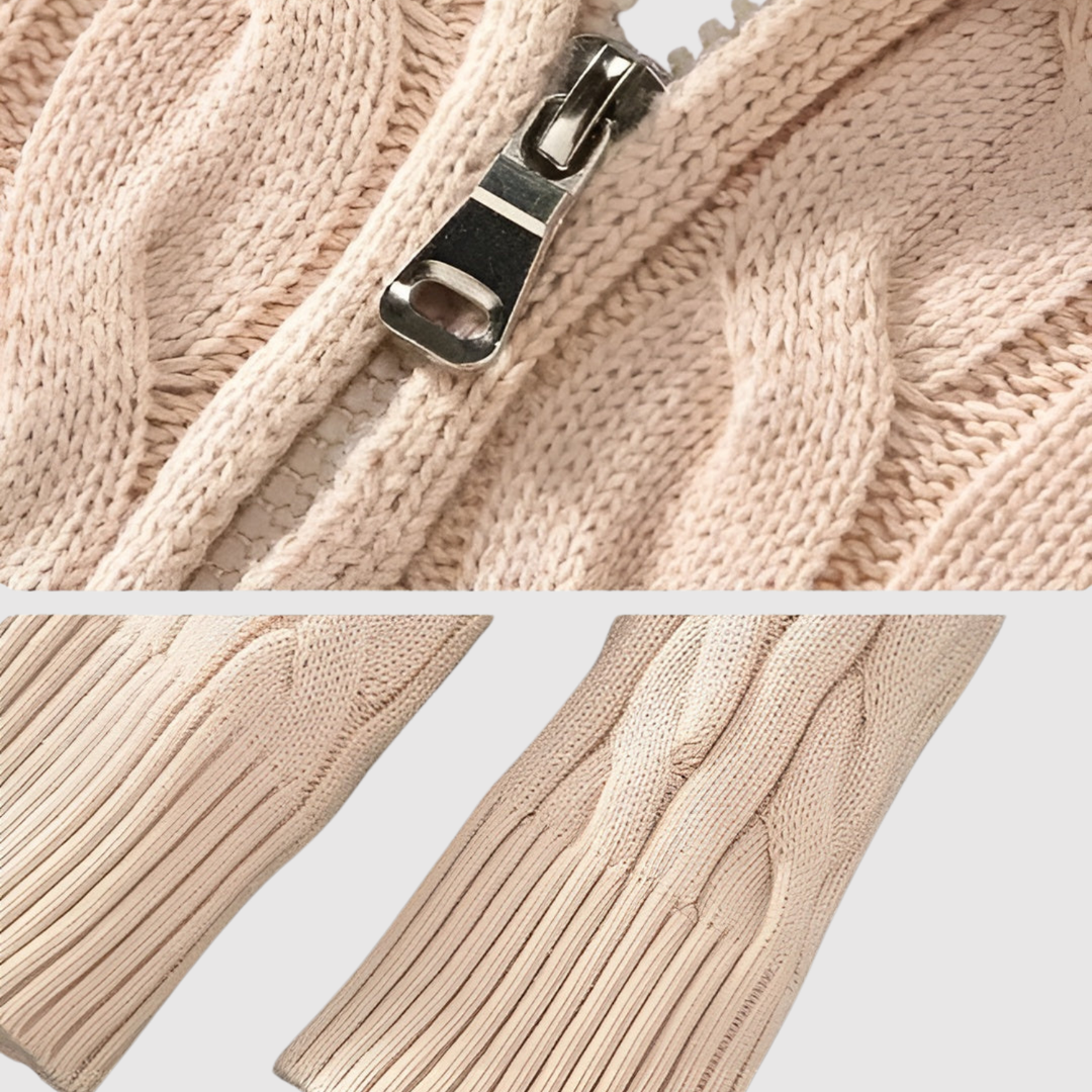 Klaus – Adīts kabelpuloveris ar V-veida kaklu