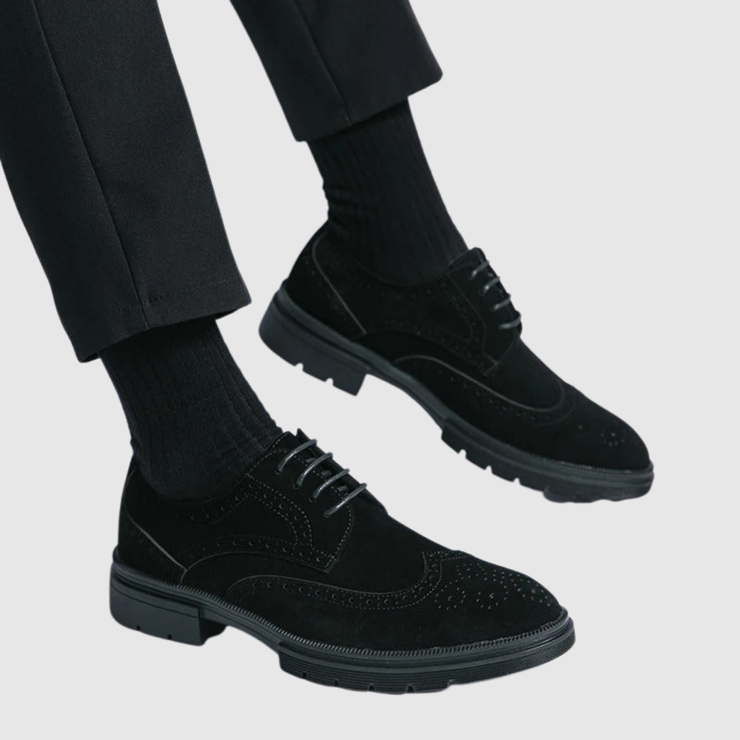 Mikkel – Klasiskas zamša vīriešu kurpes ar modernas zoles