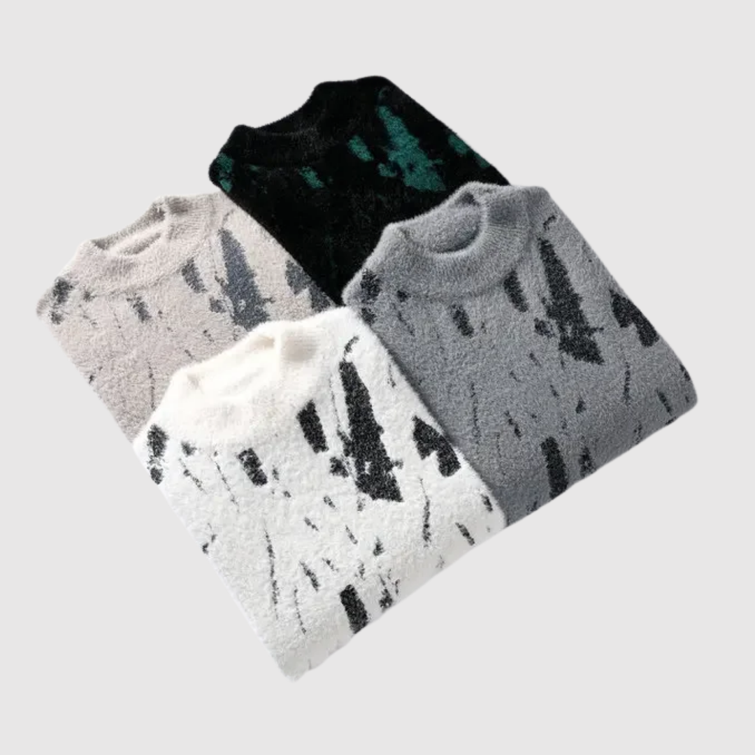 Klaus – Adīts džemperis ar abstraktu rakstu