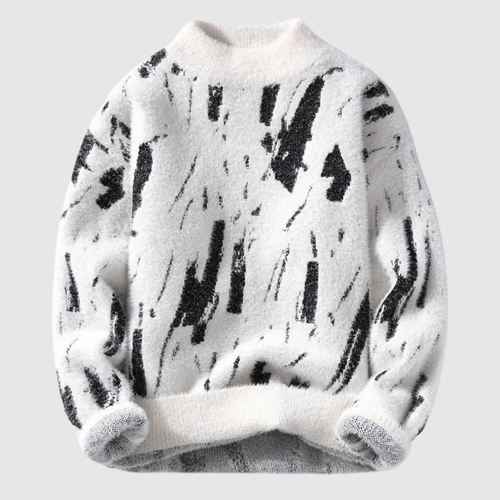 Klaus – Adīts džemperis ar abstraktu rakstu