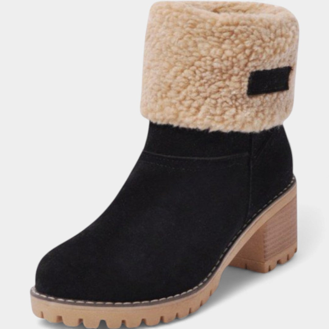 Elza | Ērtas Ziemas Zābaki ar Salocītu Malu