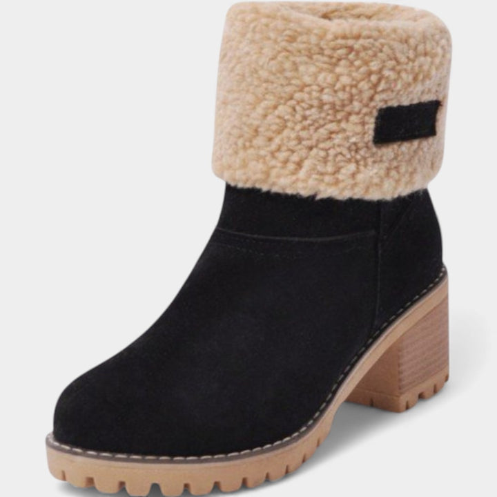 Elza | Ērtas Ziemas Zābaki ar Salocītu Malu