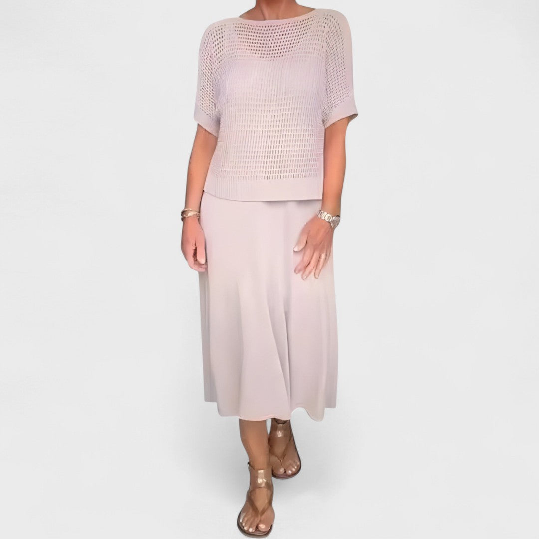 Klaudija - Vasaras kleita ar adītu augšu