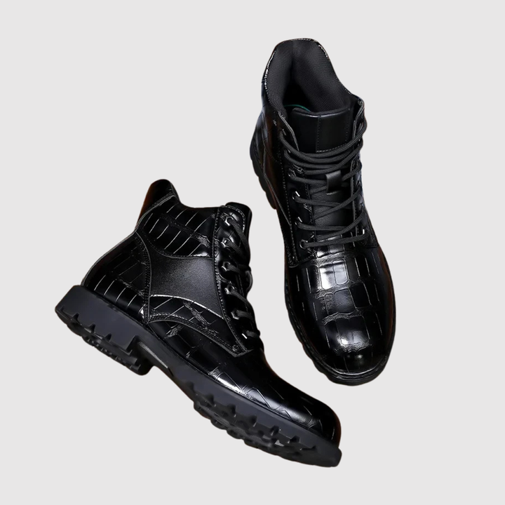 Henrik – Izturīgas ādas zābaki ar reljefu