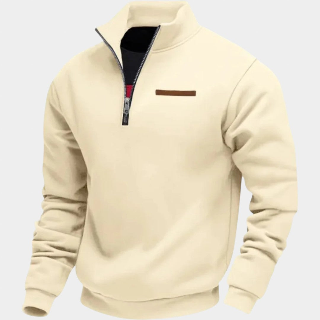 Edgars — pusrāvējslēdzēja džemperis