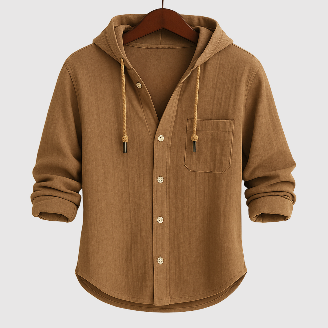 Emil - Ikdienas vīriešu krekls ar kapuci